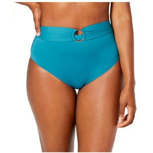 Bar‎ III Women Sunset Solids Ring High-Waist Bottoms Only Deep Teal Medium NWT